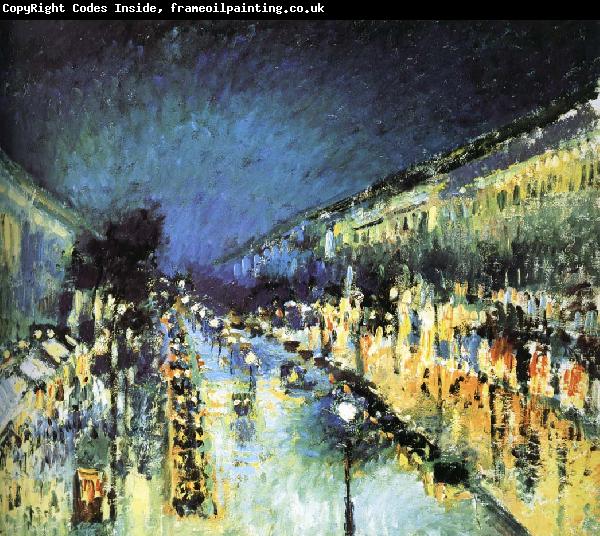 Camille Pissarro Montmartre Street Night
