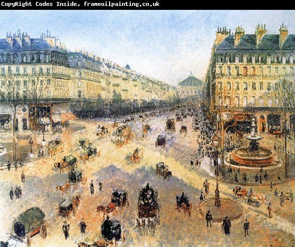 Camille Pissarro Theater Square, the French winter morning