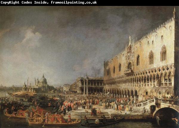 Canaletto reception of the french ambassador in venice