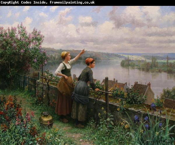 Daniel Ridgeway Knight Sur la Terrasse or Maria and Madeleine