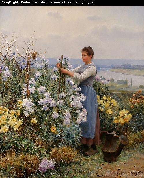 Daniel Ridgeway Knight Chrysanthemums