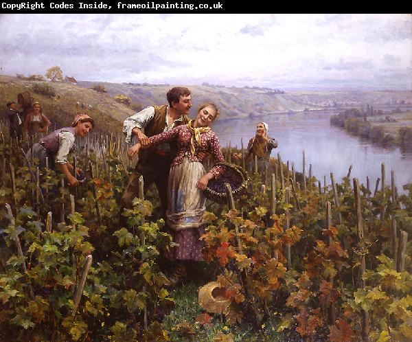 Daniel Ridgeway Knight En Vendanges