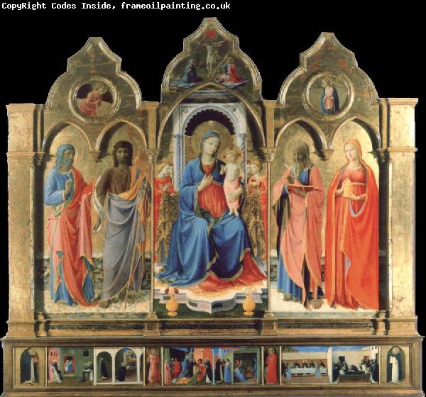 Fra Angelico Virgin and child Enthroned with Four Saints