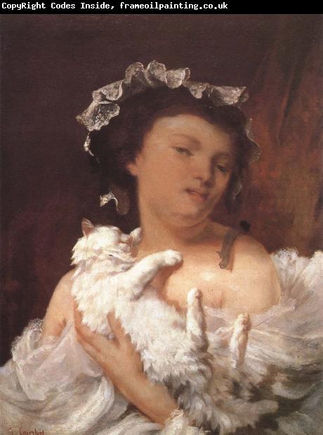 Gustave Courbet Lady and cat