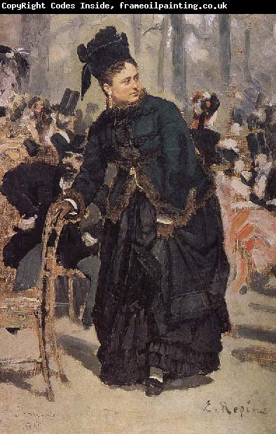 Ilia Efimovich Repin Held on to the back of the woman