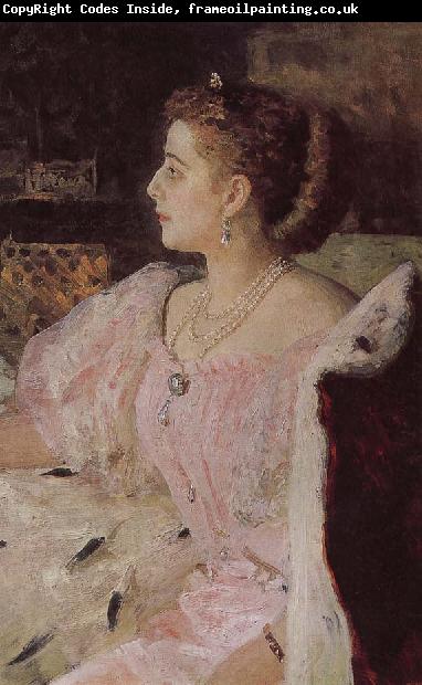 Ilia Efimovich Repin Card Lavina portrait