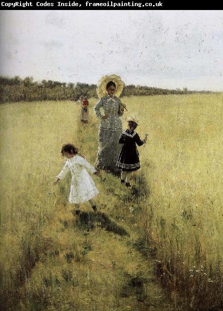 Ilia Efimovich Repin In the field of small road