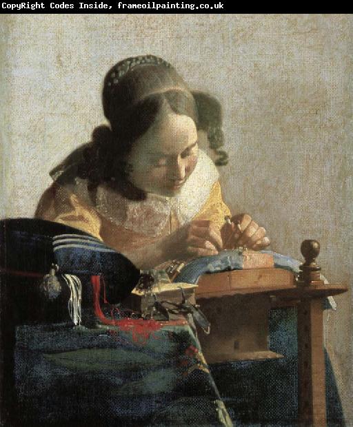 Johannes Vermeer Lace embroidery woman