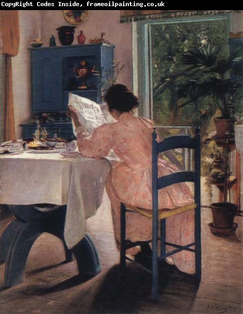 Laurits Andersen Ring at breakfast