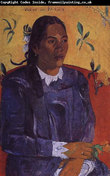 Paul Gauguin Woman holding flowers