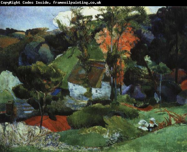 Paul Gauguin landskap, pont-aven