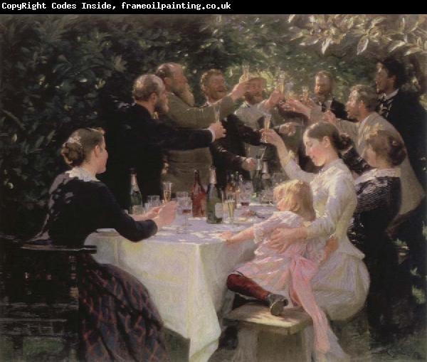 Peder Severin Kroyer hip hip hurrah artists party at skagen