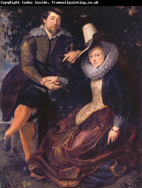 Peter Paul Rubens Rubens with his First wife isabella brant in the Honeysuckle bower