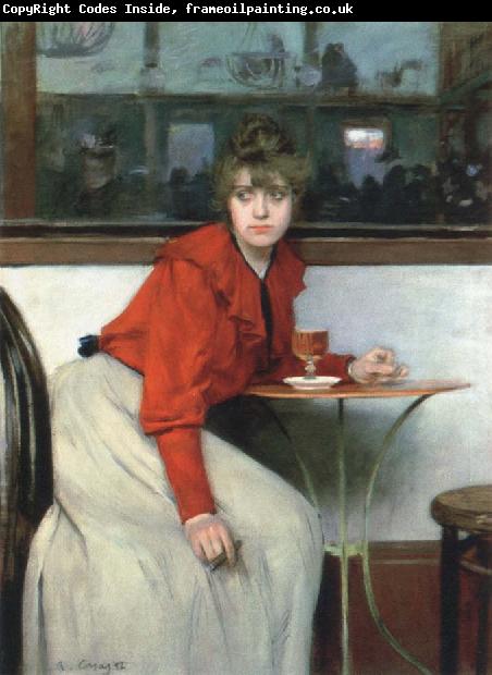 Ramon Casas chica in a bar