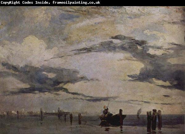 Richard Parkes Bonington View of the Lagoon Near Venice