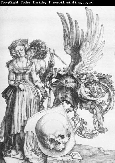 Albrecht Durer Coat-of-Arms with a Skull