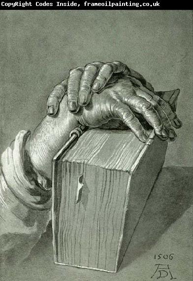 Albrecht Durer Hand Study with Bible - Drawing