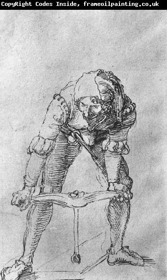 Albrecht Durer Study of a Man with a Drill