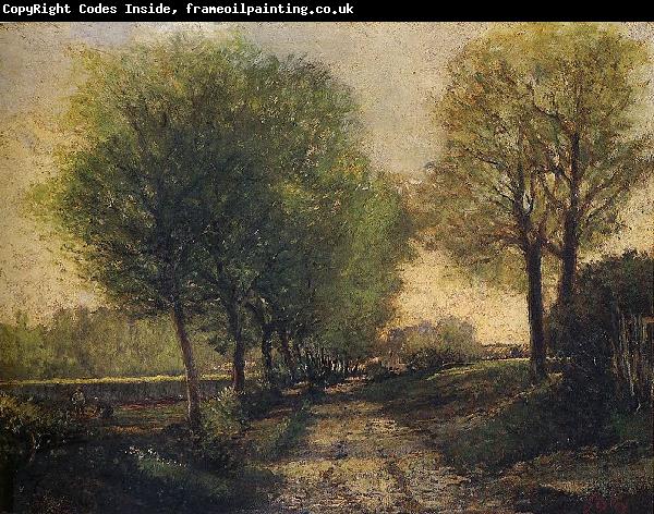 Alfred Sisley Lane Near a Small Town. Alfred Sisley,