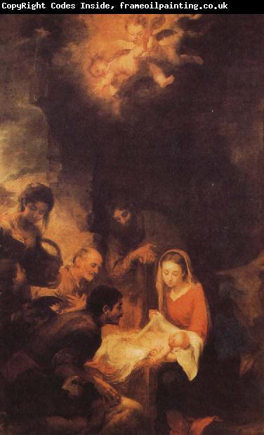 Bartolome Esteban Murillo Shepherds to the manger pilgrimage