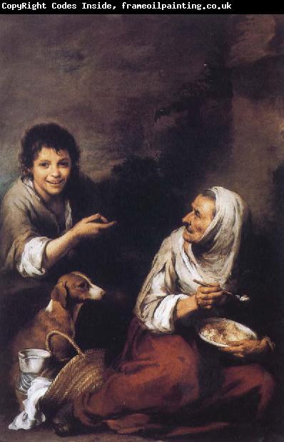 Bartolome Esteban Murillo Boys laugh at woman