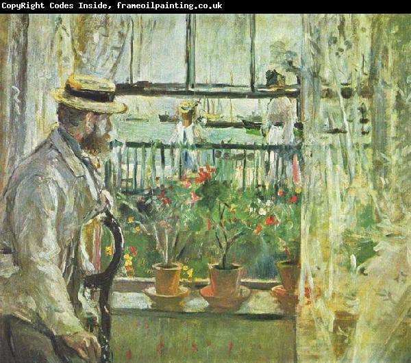 Berthe Morisot Eugene Manet on the Isle of Wight