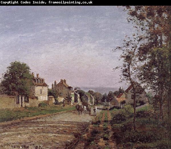 Camille Pissarro Road Vehe peaceful suburb road