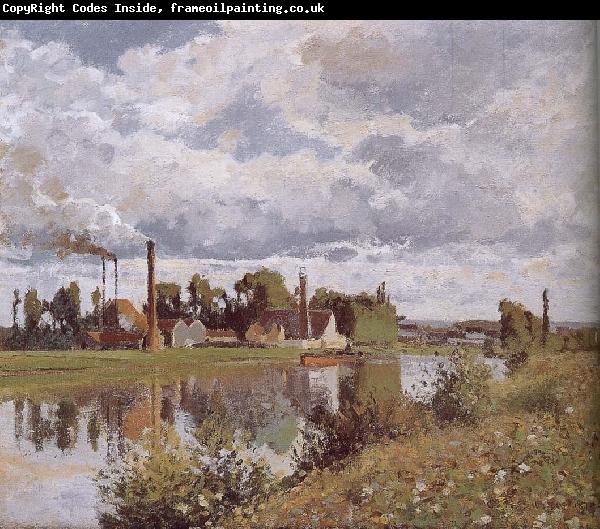 Camille Pissarro Metaponto Schwarz Schwarz suburbs River