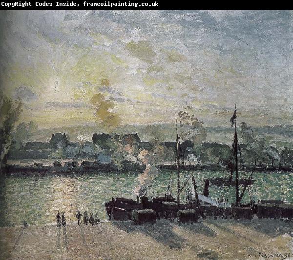 Camille Pissarro sunset port