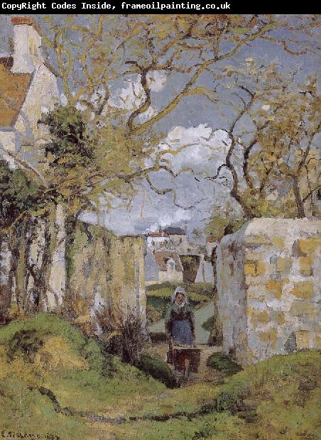 Camille Pissarro The woman pushing wheelbarrow