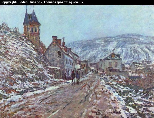 Claude Monet Street near Vetheuil in Winter