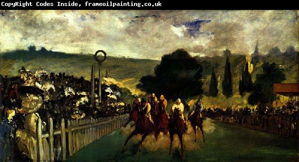 Edouard Manet Racing at Longchamp,