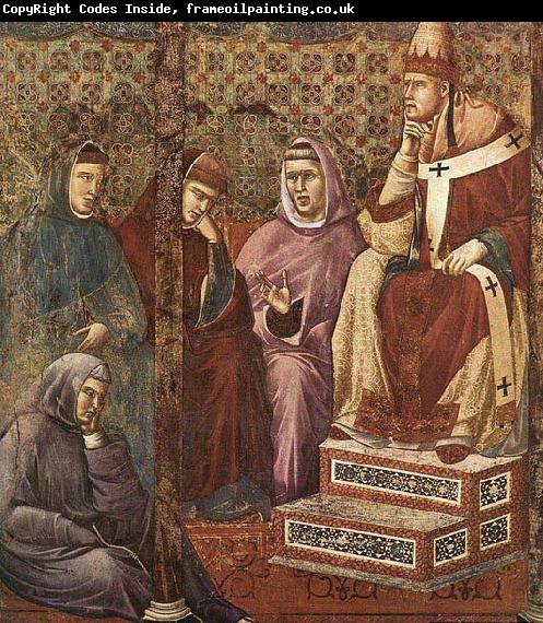 GIOTTO di Bondone St Francis Preaching before Honorius III