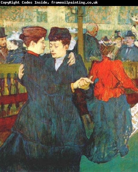 Henri de toulouse-lautrec At the Moulin Rouge, Two Women Waltzing