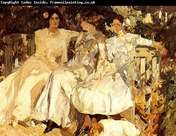 Joaquin Sorolla My Wife and Daughters in the Garden,