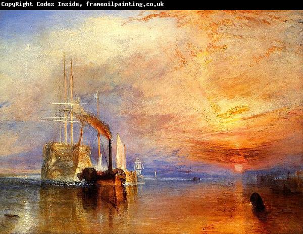 Joseph Mallord William Turner The fighting Temeraire tugged to her last berth to be broken up,