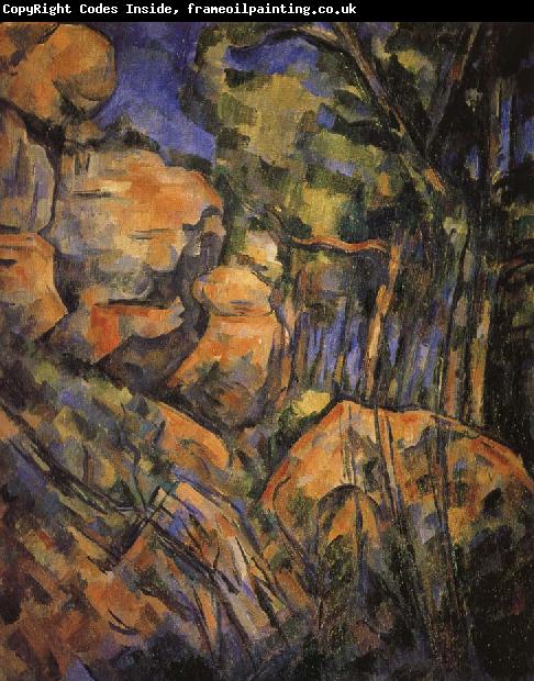 Paul Cezanne near the rock cave