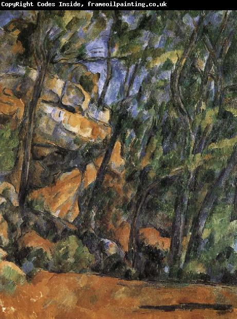 Paul Cezanne of the stones and park tree