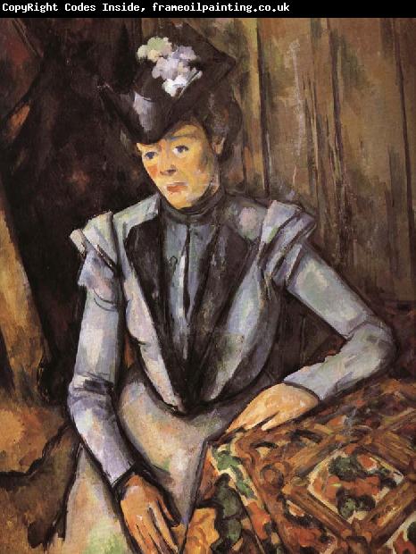 Paul Cezanne woman was wearing blue clothes