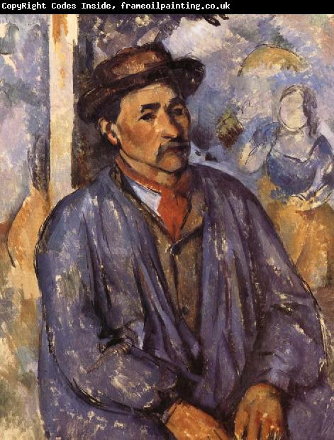 Paul Cezanne farmers wearing a blue jacket