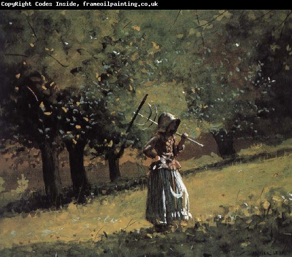 Winslow Homer Shoulder the rake bar girls