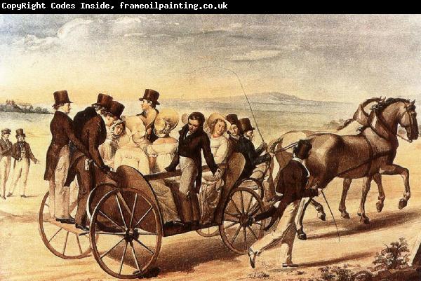 franz von schober schubert is walking behind the carriage