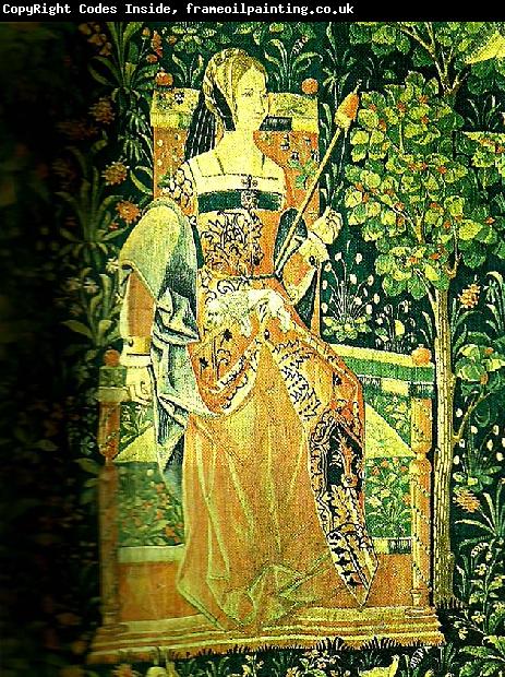 unknow artist tapestry of courtly life