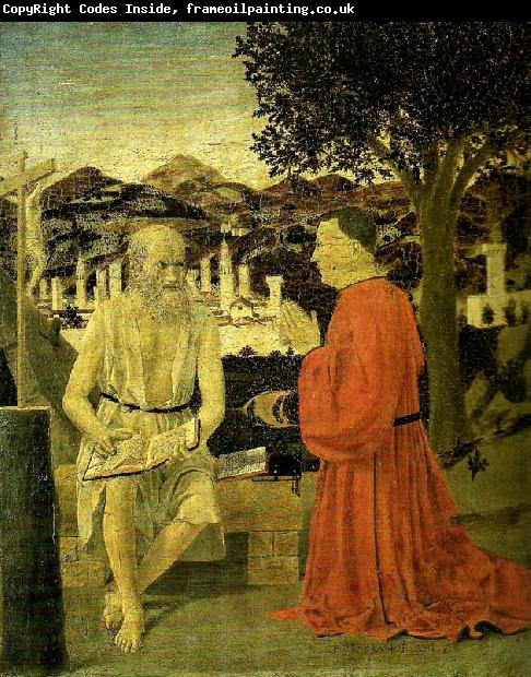 Piero della Francesca saint jerome and a worshipper