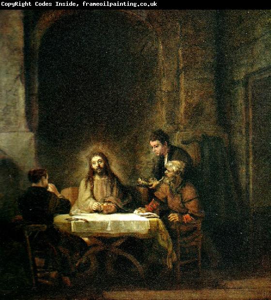 REMBRANDT Harmenszoon van Rijn kristus i emmaus