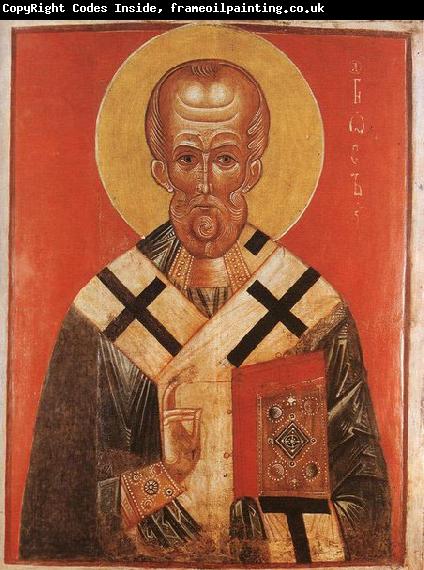 unknow artist Icon of St Nicholas