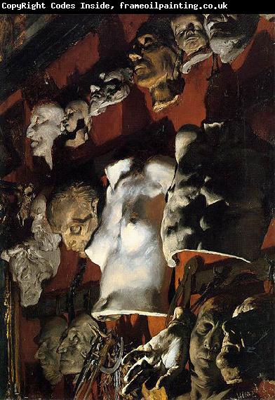 Adolph von Menzel The Studio Wall