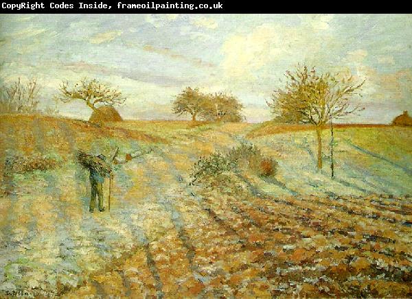 Camille Pissarro hoarfrost the old road to ennery