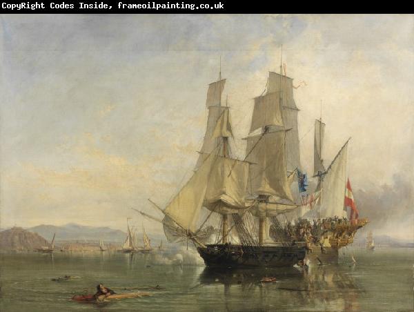 Clarkson Frederick Stanfield Action and Capture of the Spanish Xebeque Frigate El Gamo