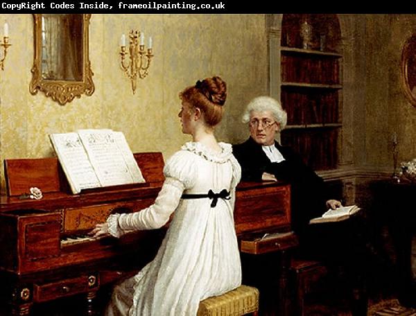 Edmund Blair Leighton Singing to the reverend